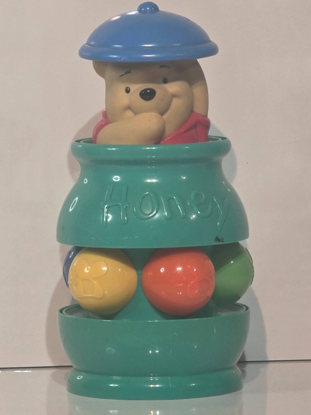 Disney Winnie the Pooh Vintage Honey Pot Ball Spinning Top Toy